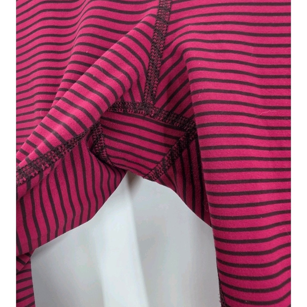 LULULEMON RUN PACE TIGHT LEGGINGS WOMENS SIZE 6 STRIPED MAROON RED 25" LUXTREME - Picture 9 of 16